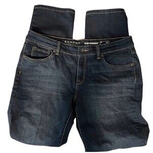 SANOMA Slim Straight Blue Jeans Ankle Pants Women's 12